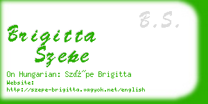 brigitta szepe business card